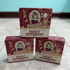 Dr. Squatch Limited Edition Frosty Peppermint Soap - Set of 3